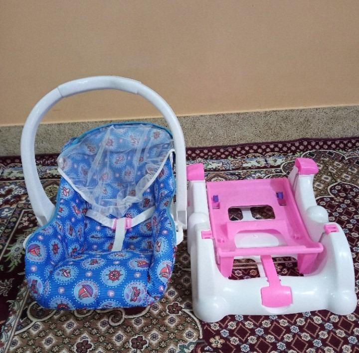 3-in-1 Baby Carry Cot with Sun Cover & Storage