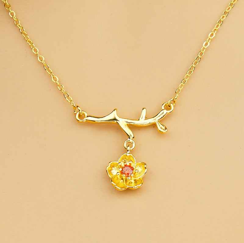 Gold Plated Daisy Jewelry Set for Women