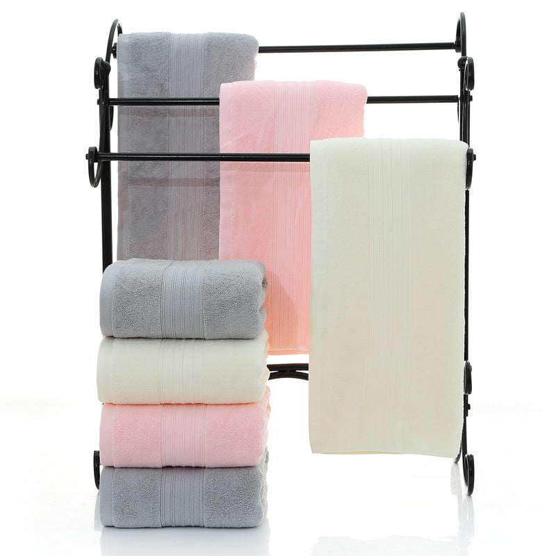 Premium Cotton Bath Towels Set of 5 with Lattice Design