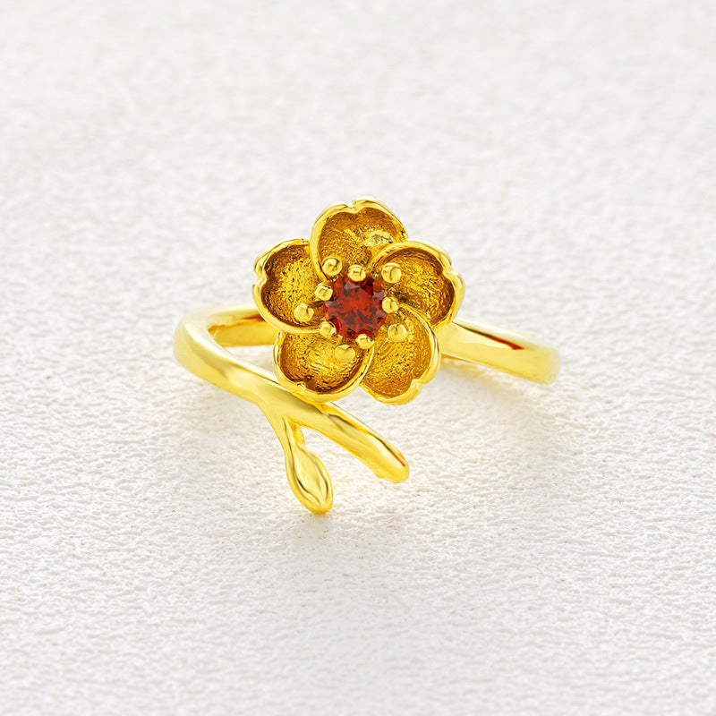 Gold Plated Daisy Jewelry Set for Women