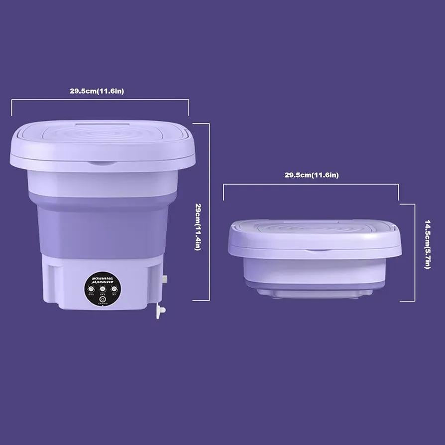 Portable Mini Washing Machine Purple ABS Compact