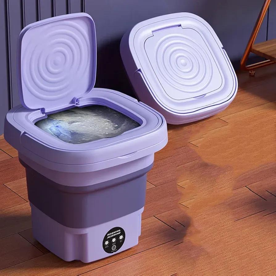 Portable Mini Washing Machine Purple ABS Compact