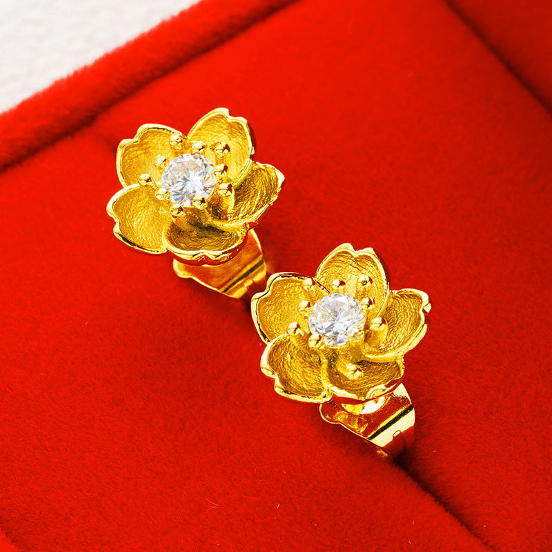 Gold Plated Daisy Jewelry Set for Women