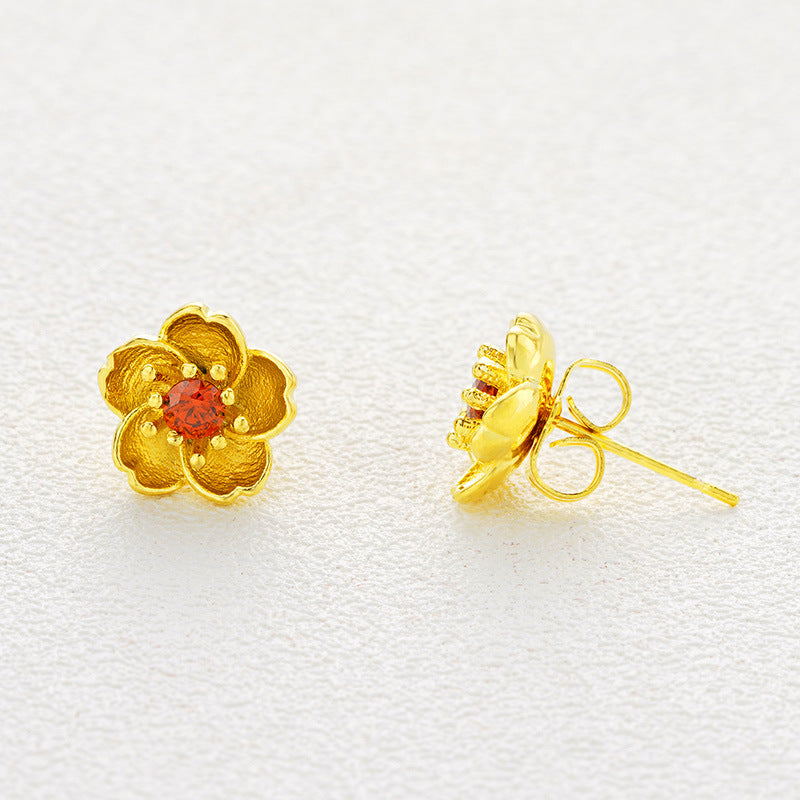 Gold Plated Daisy Jewelry Set for Women