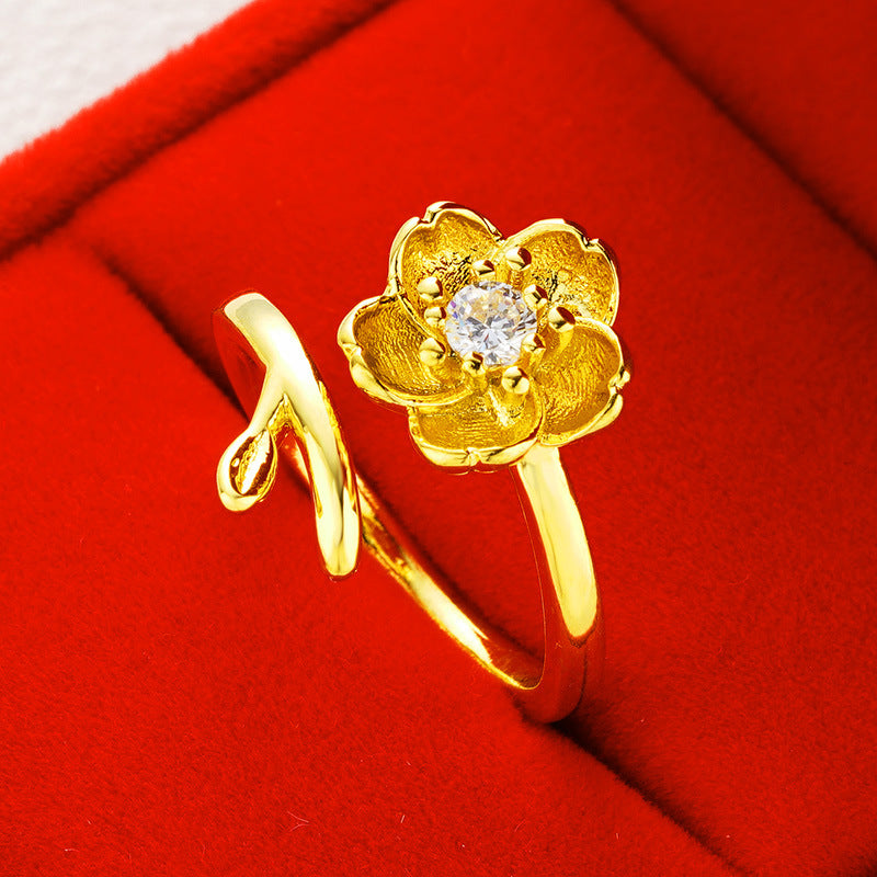 Gold Plated Daisy Jewelry Set for Women