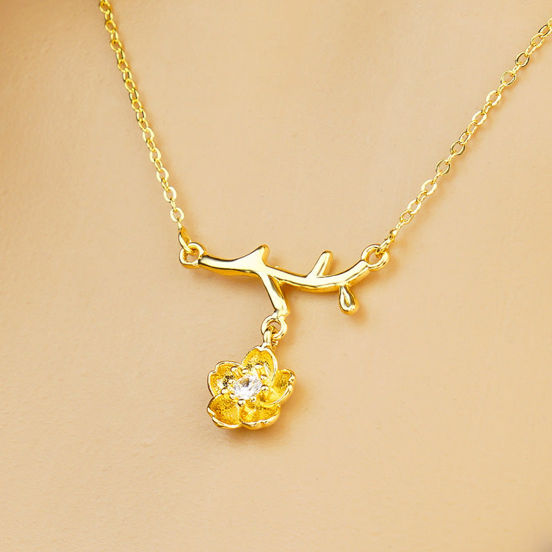 Gold Plated Daisy Jewelry Set for Women