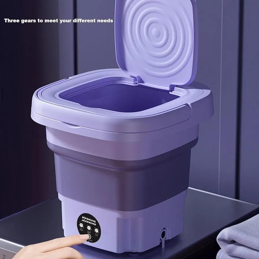 Portable Mini Washing Machine Purple ABS Compact