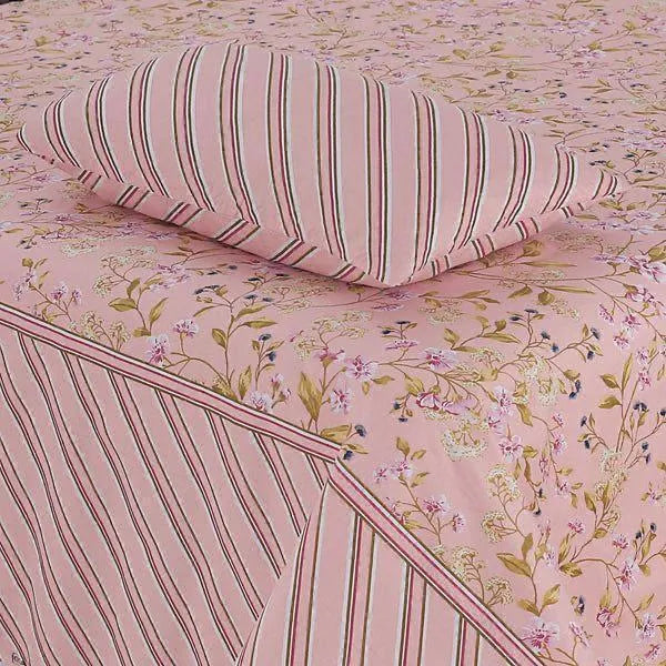 Luxurious 6 Pcs Cotton Salonica Printed Double Bed Razai Set