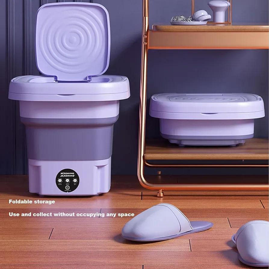 Portable Mini Washing Machine Purple ABS Compact